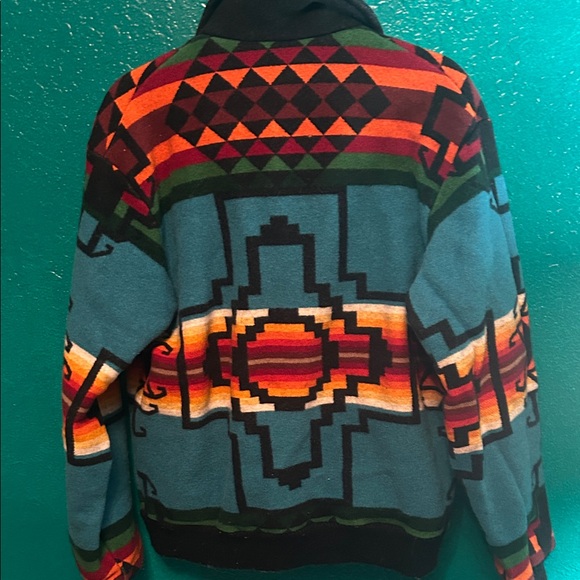 Pendleton Men's Zip Up Sweater in Multicolor Geometric Design - Picture 9 of 9